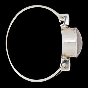 ARMRING, sterling silver med lila stenar, 1990/2000-tal. Vikt ca82g.