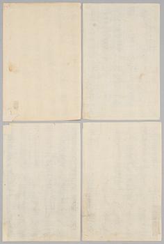 Four coppel plates after Hendrick Goltzius, later prints, 17th/18th century.