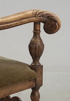 KARMSTOL, barockstil. 1900-tal.