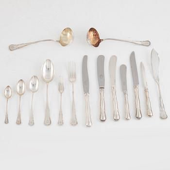 A Swedish Silver Cutlery, mark of  CG Hallberg, Stockholm, including 1934 (78 pieces).