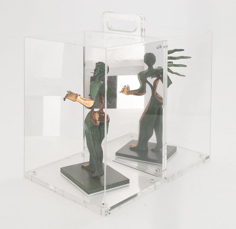 Timo Solin, skulpturer, ett par, signerad 73/100.