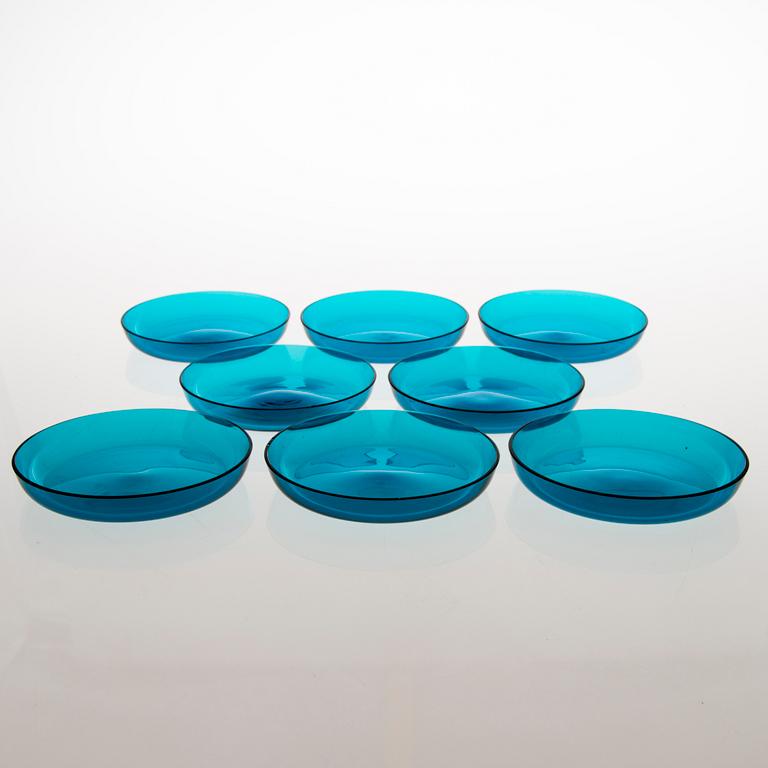 NANNY STILL, A SET OF 42 GLASS DISHES. Harlequin.