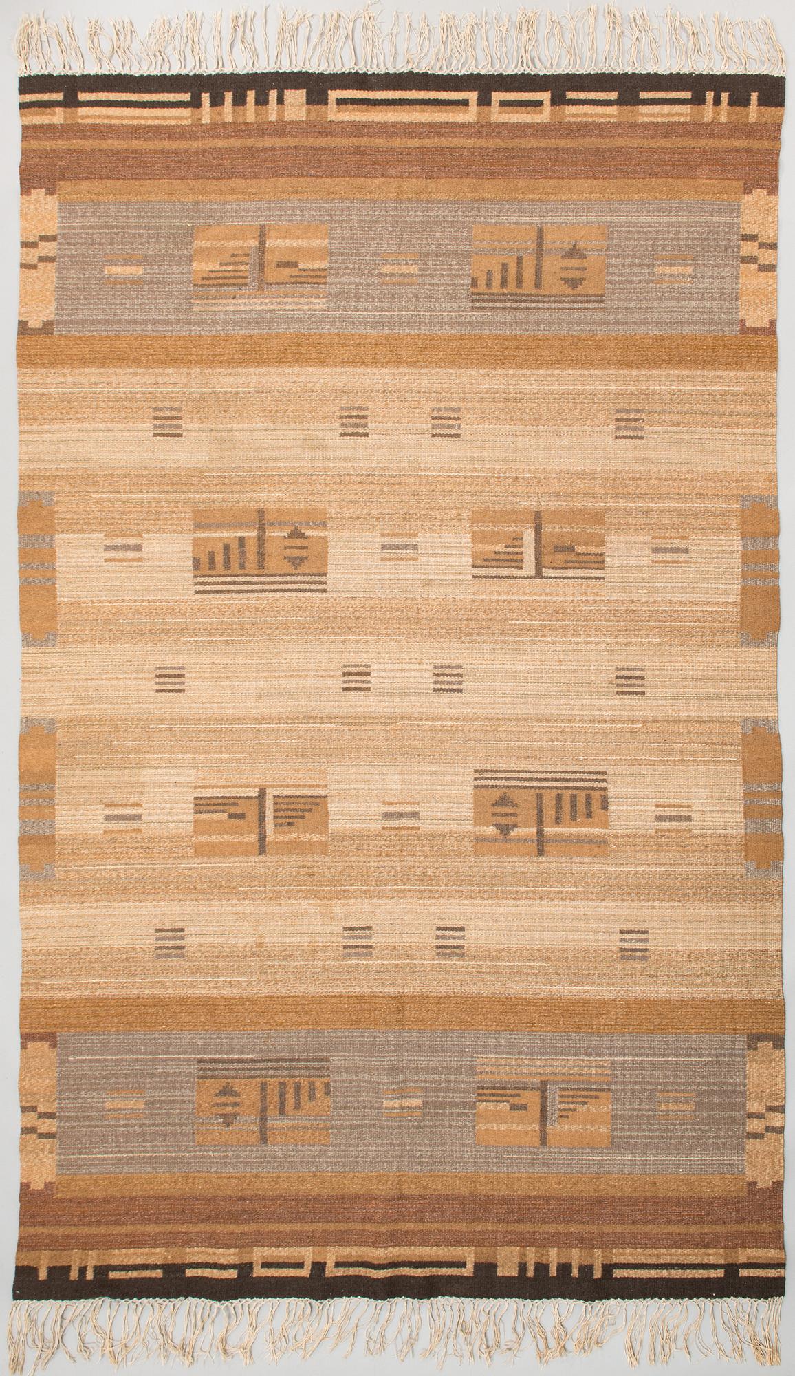 Impi Sotavalta, karvalankamatto, Aaltosen Mattokutomo, Kiikka 1930-luku. Noin 320x190 cm.