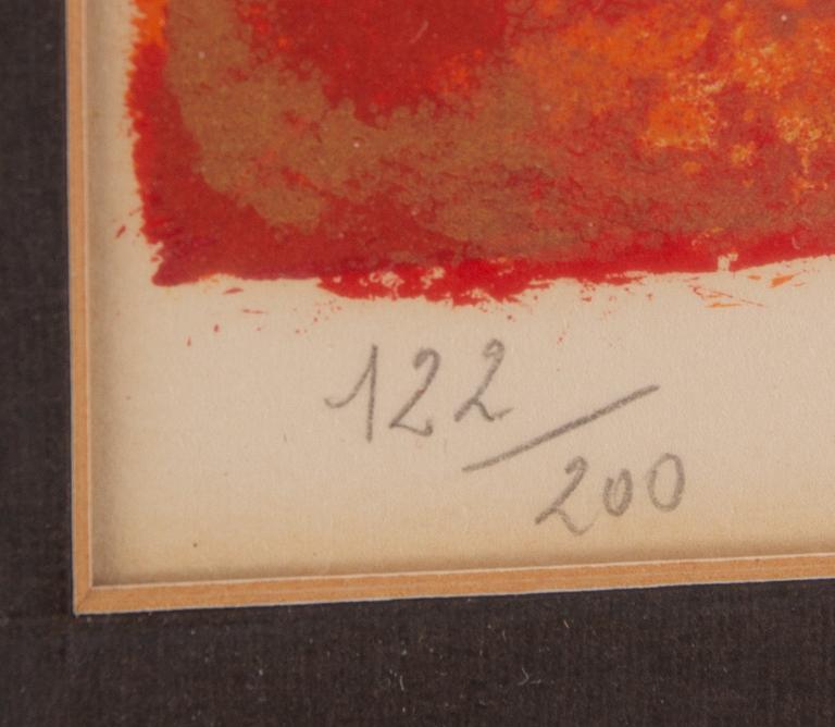 Theo Tobiasse, färglitografi, signerad 122/200.