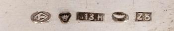 KAFFESERVIS, 3 delar, silver, Uusi Kultaseppä ab, Helsingfors 1929. Vikt 1495,7 g.