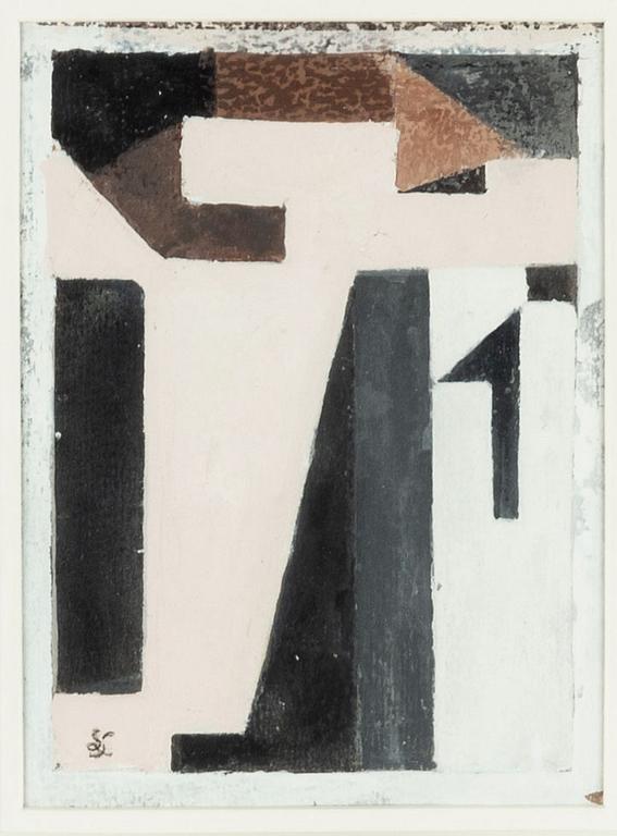 Sixten Lundbohm, gouache, signed with monogram.