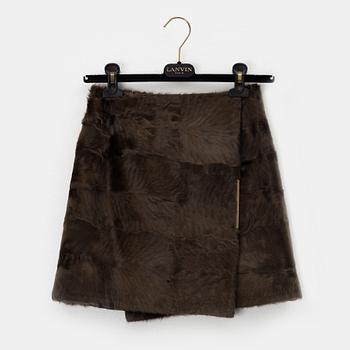 Lanvin, a lamb fur skirt, size 36.