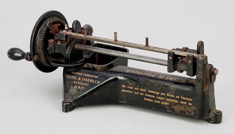 PENNVÄSSARE, gjutjärn, "Jupiter 2", Guhl & Harbeck, Hamburg, 1900-talets första hälft.