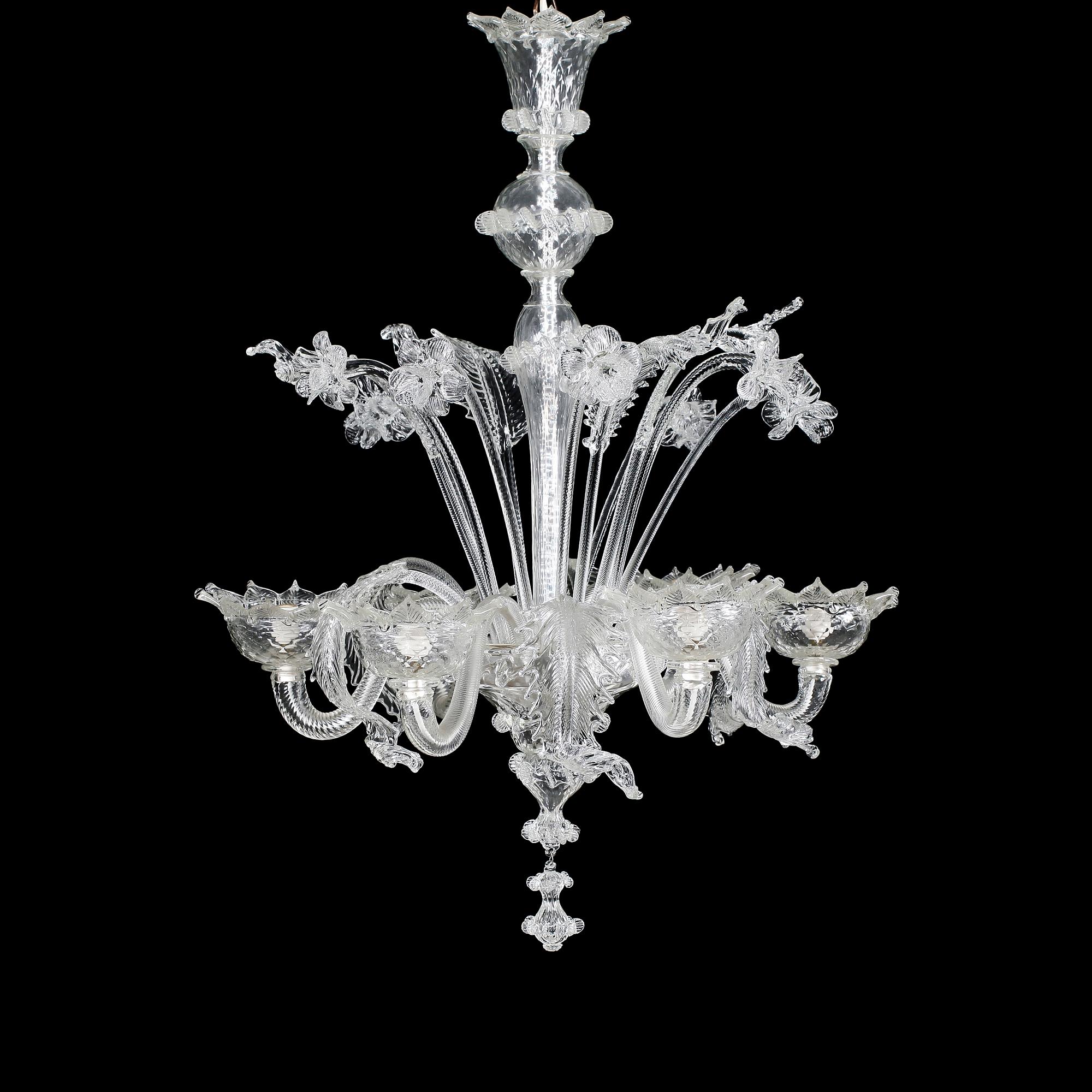 LJUSKRONA, glas, venetiansk stil, 1900-talets andra hälft. Höjd ca 78 cm.