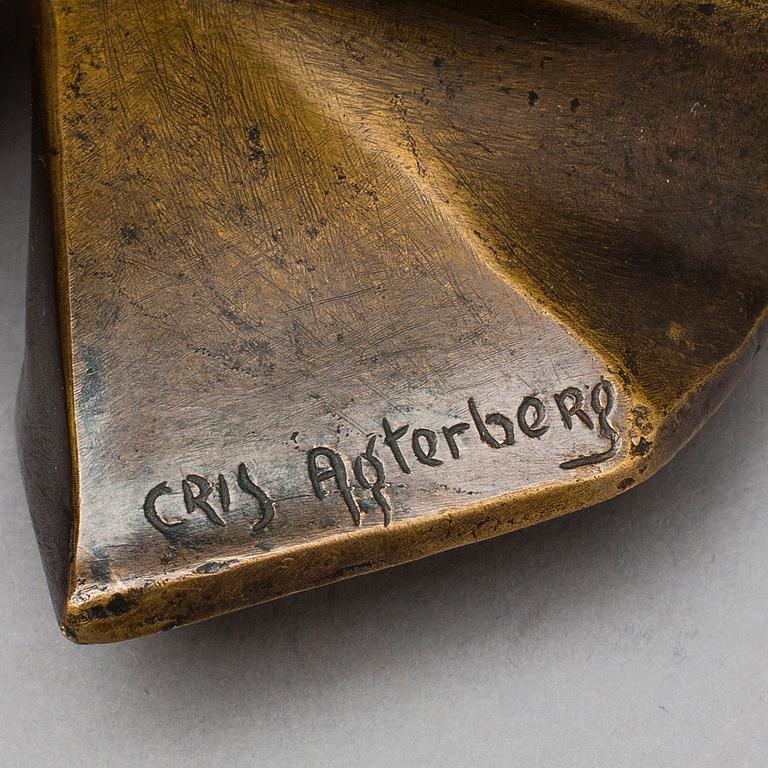 CRIS AGTERBERG, SCULPTURE, BRONZE, SIGNED,