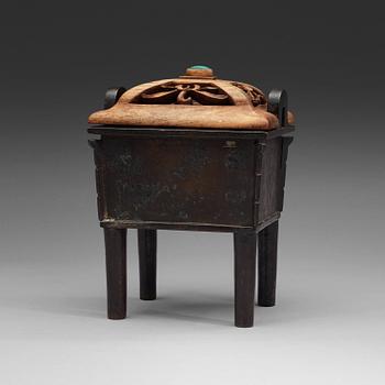 40. A bronze censer, Ming dynasty (1368-1644).