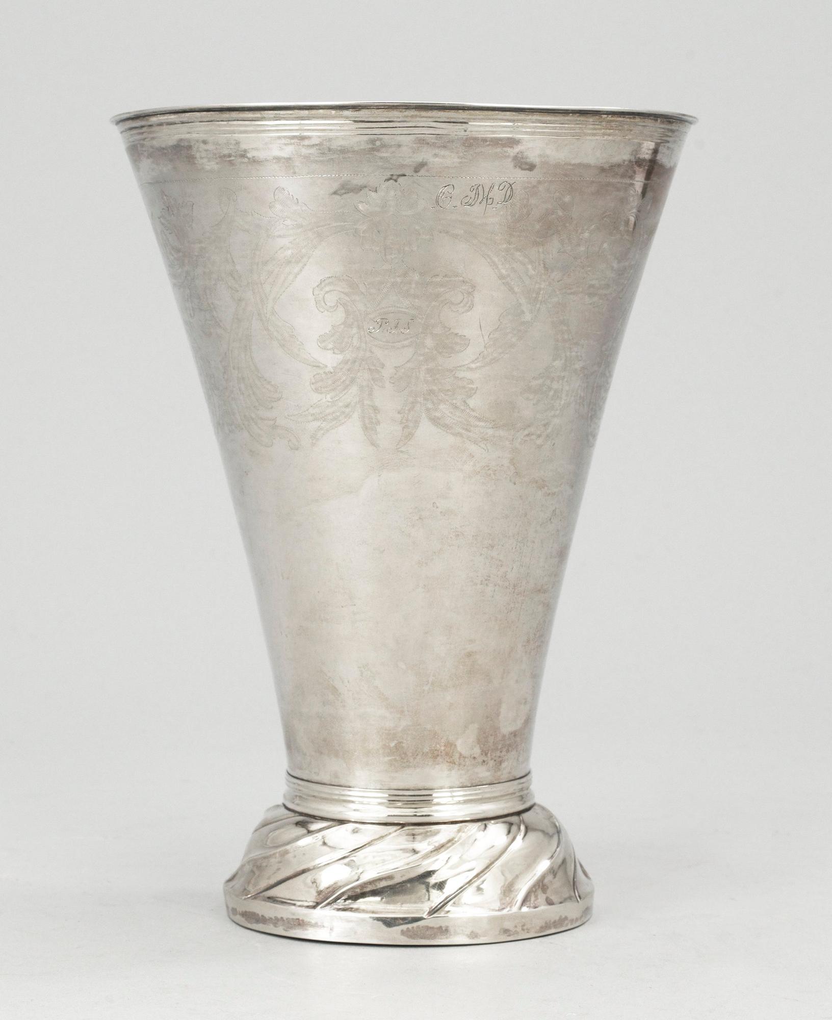 BÄGARE, silver. Lars Löfgren, Hudiksvall (verksam 1797-1853).