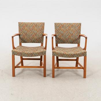 Kaare Klint, a pair of "Red chair" armchairs from Rud Rasmussen Denmark.