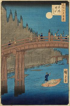 Ando Utagawa Hiroshige, after, 'The Bamboo Wharf at Kyobashi'.