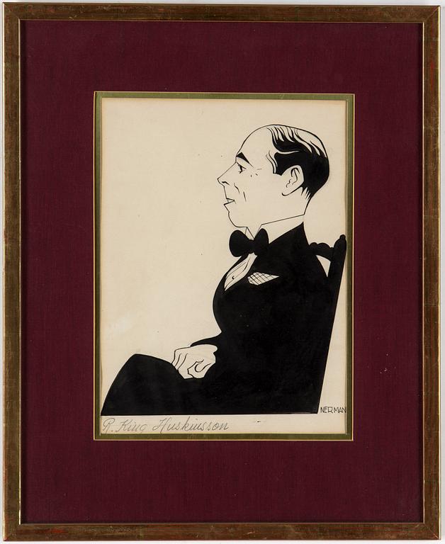 EINAR NERMAN, tusch. Signerad.
