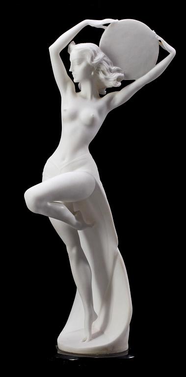 GIUSEPPE BESSI, skulptur, alabaster. Sign.