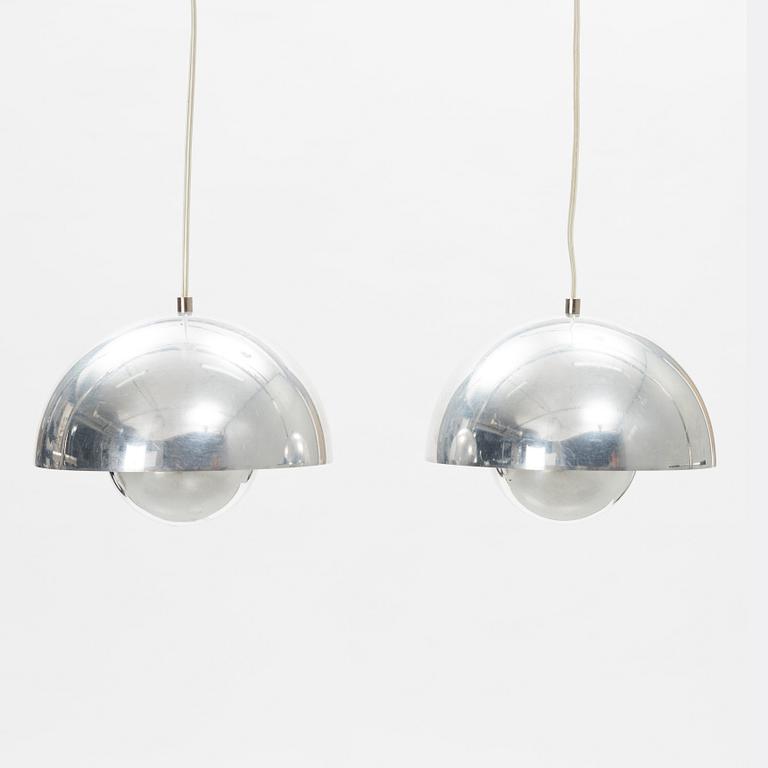 Verner Panton, taklampor, ett par, "Flower Pot", Unique Interieur, Danmark.