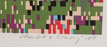 Sture & Charlotte Johannesson, silkscreen in colours, 1984, signed 119/200.