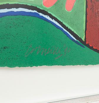 Beverloo Corneille Kvinna med fågel och måne.