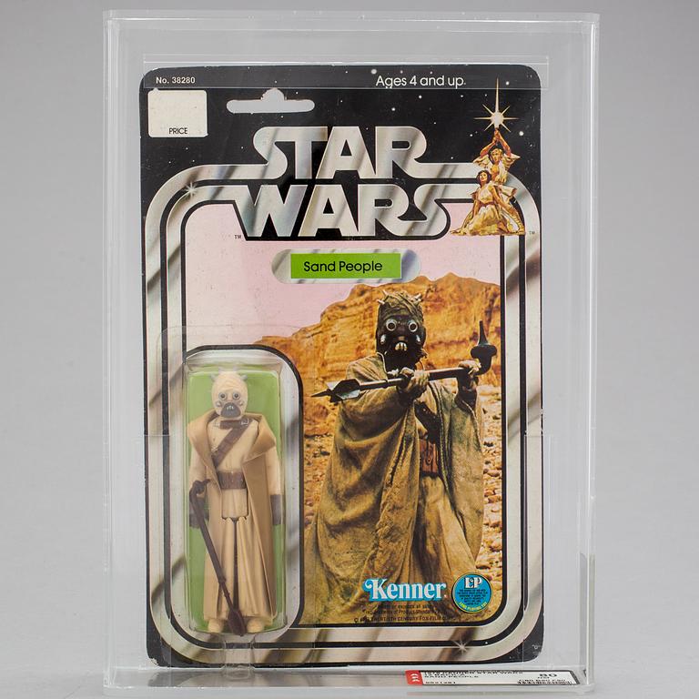 STAR WARS, Sand People 12 back-A, AFA80 NM, Kenner, 1978.