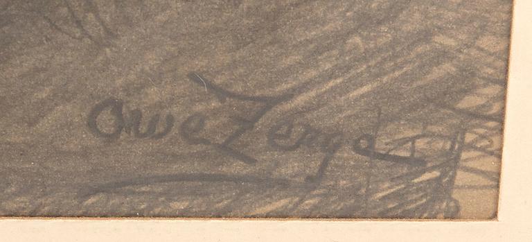 Owe Zerge, drawing signed.