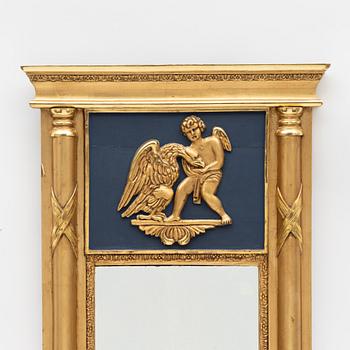 A Swedish Empire mirror, first half of the 19th Century.