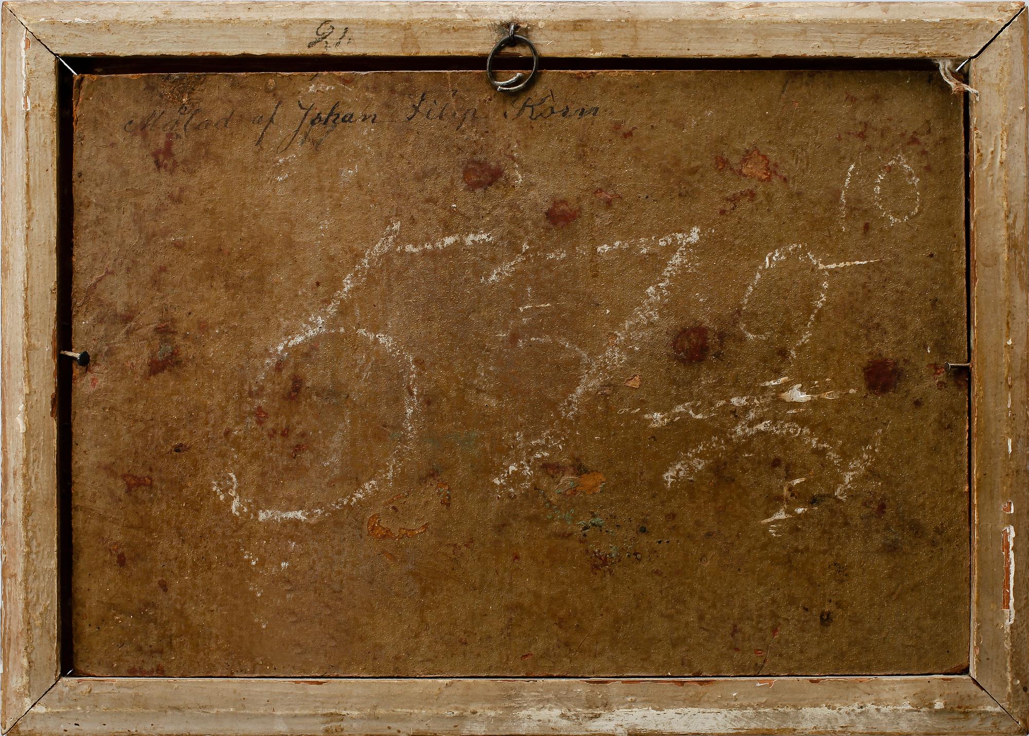 JOHAN PHILIP KORN, olja på pannå, osign.