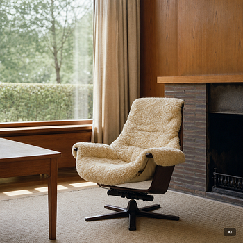 A swivel armchair, Göte Möbel, second half of the 20th century.