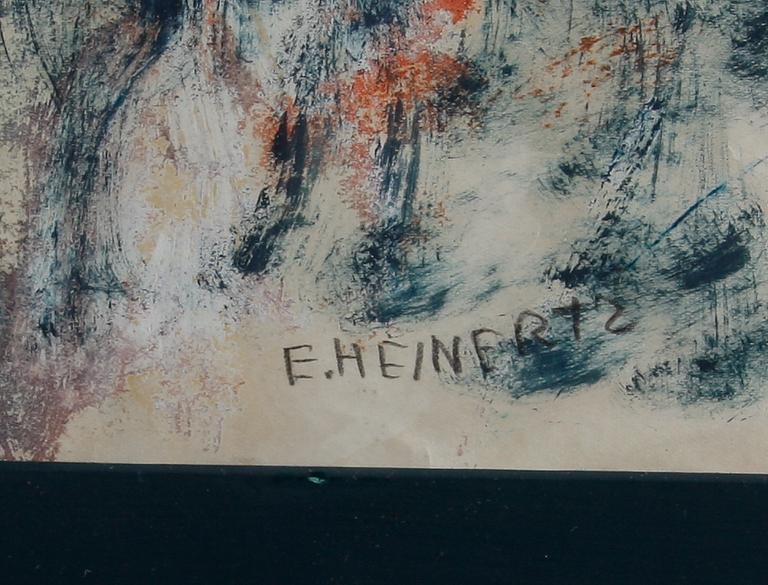 HEINERTZ, ERIK, blandteknik på papper, sign.