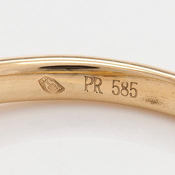 Sormus, 14K kultaa, briljanttihiottuja timantteja. IGI-todistuksella.