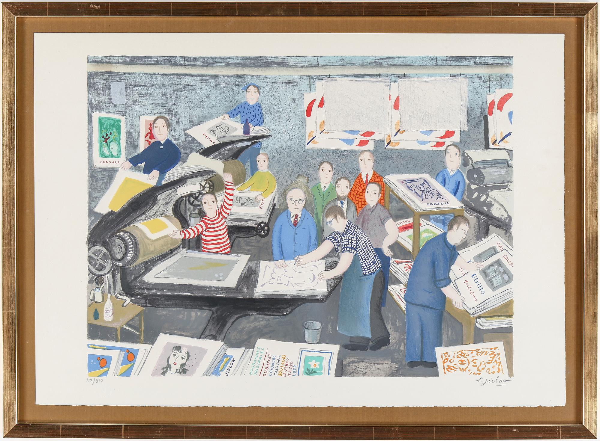 LENNART JIRLOW, färglitografi, signerad samt numrerad 112/310.