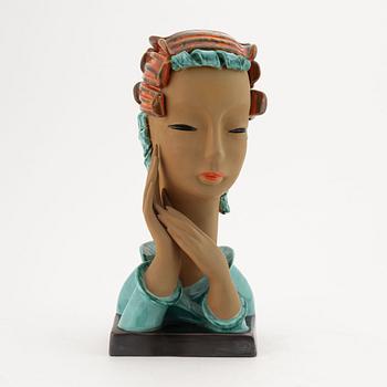 Kurt Goeble, an earthenware figurine, Goldscheider, Austria, 1930's/40's.