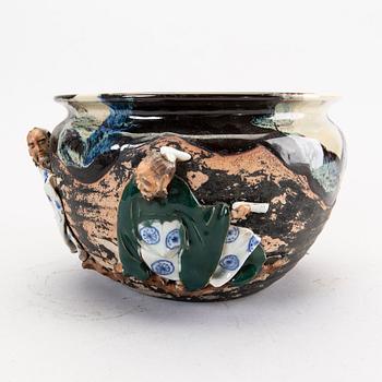 An early 20th century Japanese ceramic urn.