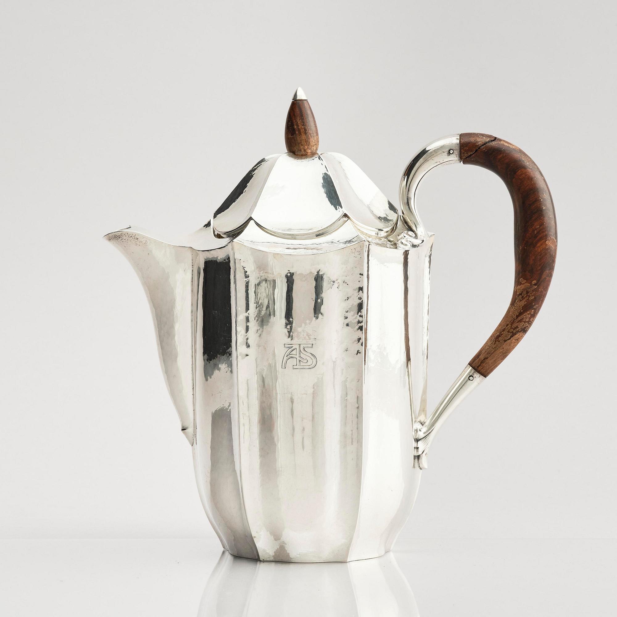 Karl Anderson, a silver coffee- and teaset, 4 pieces, Stockholm, Sweden 1918.
