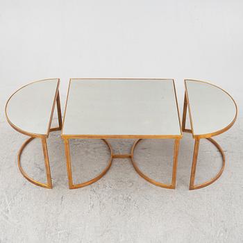 A three-piece coffee table, Oscar & Clothilde.