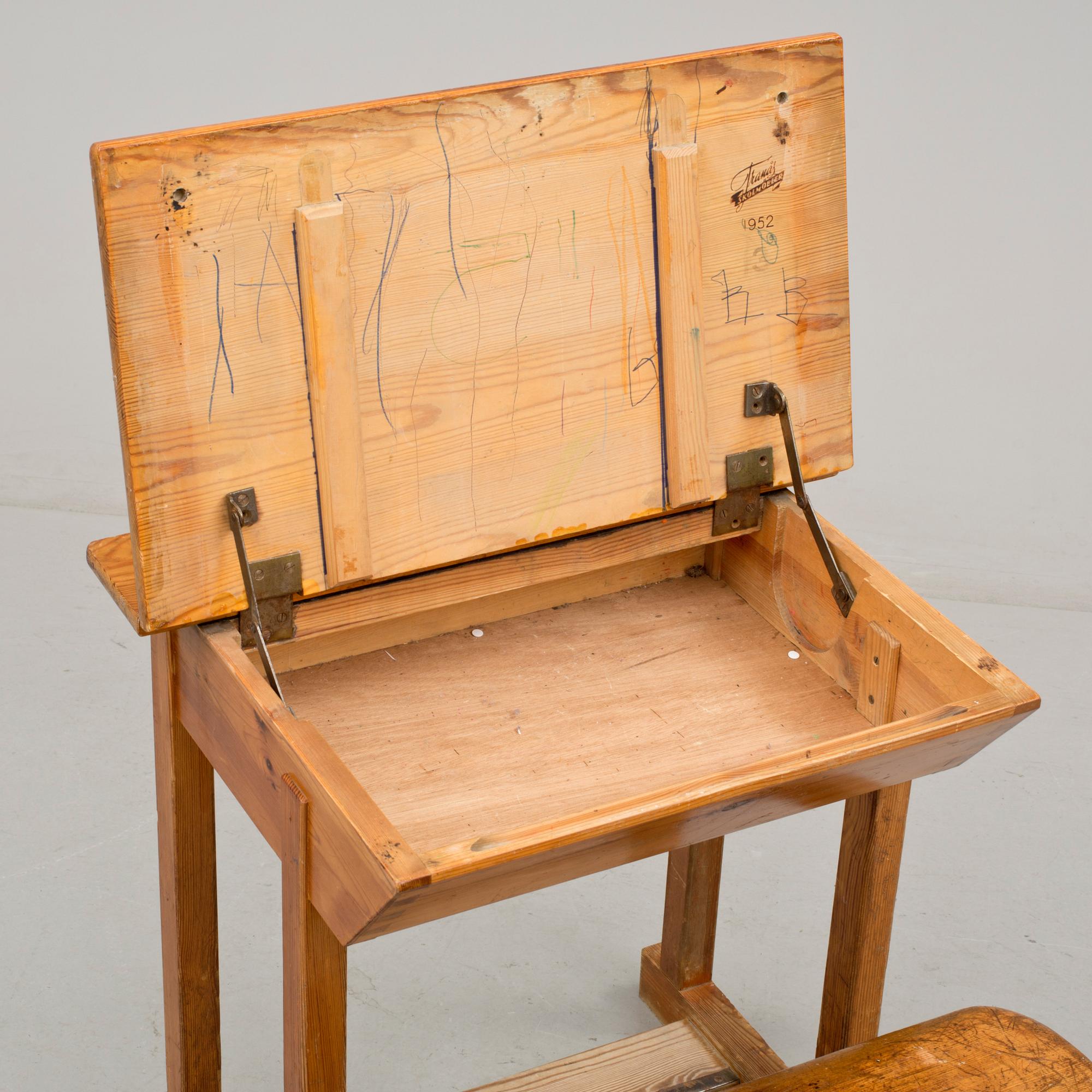 SKOLBÄNK, Tranås skolmöbler, 1952.