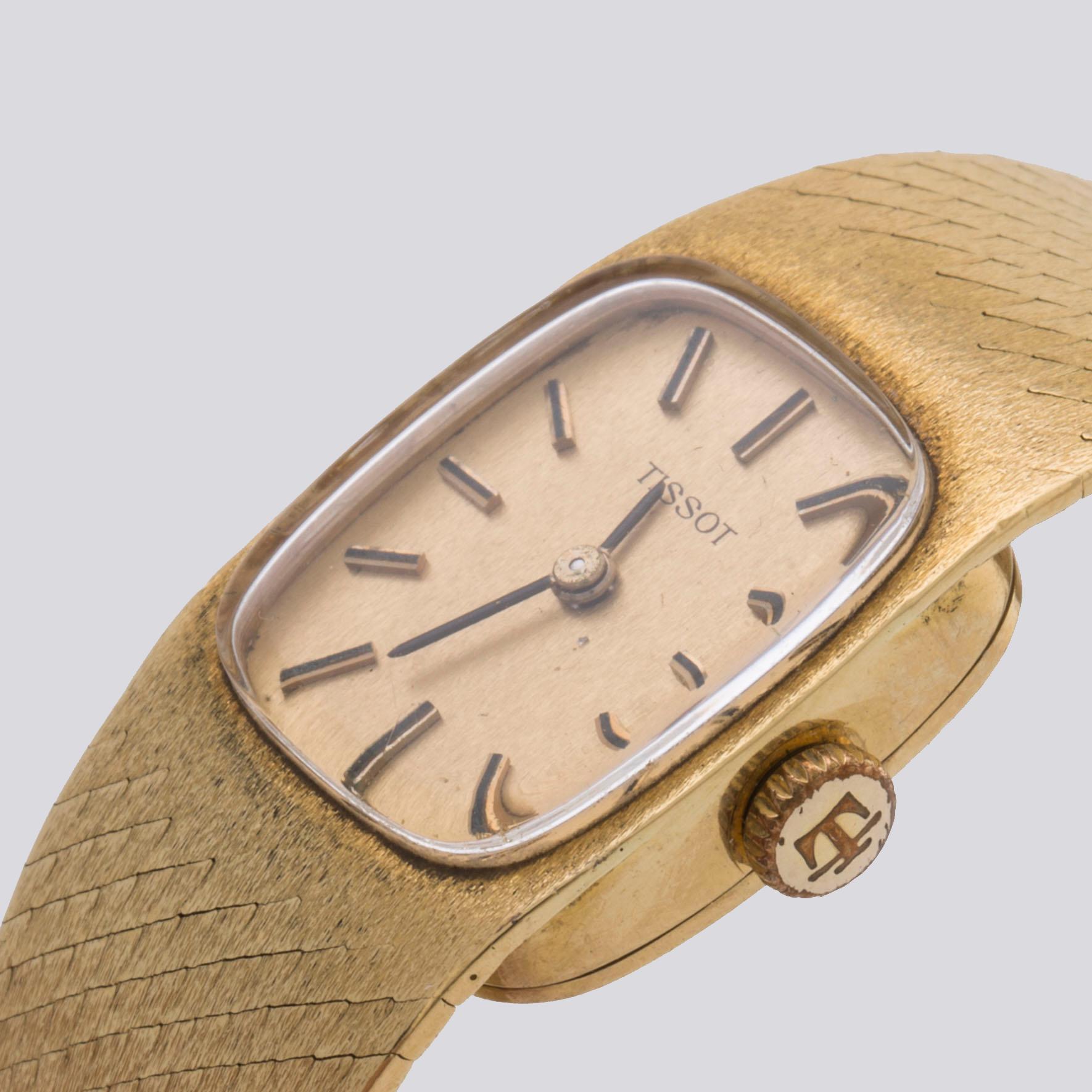 LADIES WRISTWATCH, Tissot, 18K gold, manual, 18 mm.