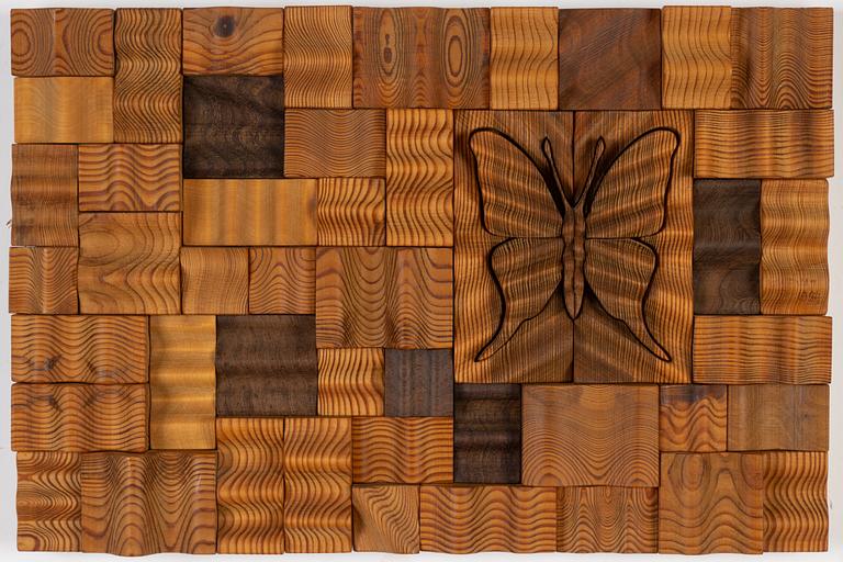 Gunnar Kanevad, a wooden relief, unclear signature and dating.