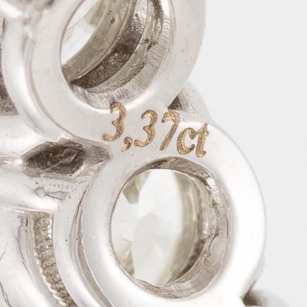 Ring full eternity 18K white gold with brilliant-cut diamonds.