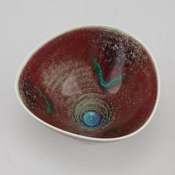 A stoneware bowl, designed by Berndt Firberg for Gustavsberg Studio, unclear letter for date.