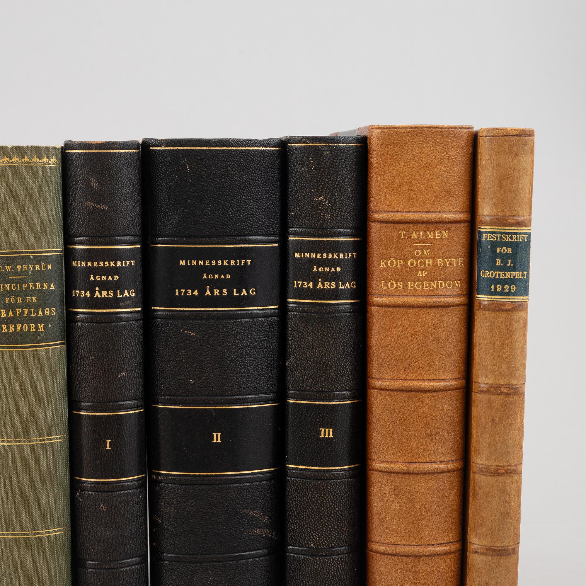 Parti juridisk och rättshistorisk litteratur.