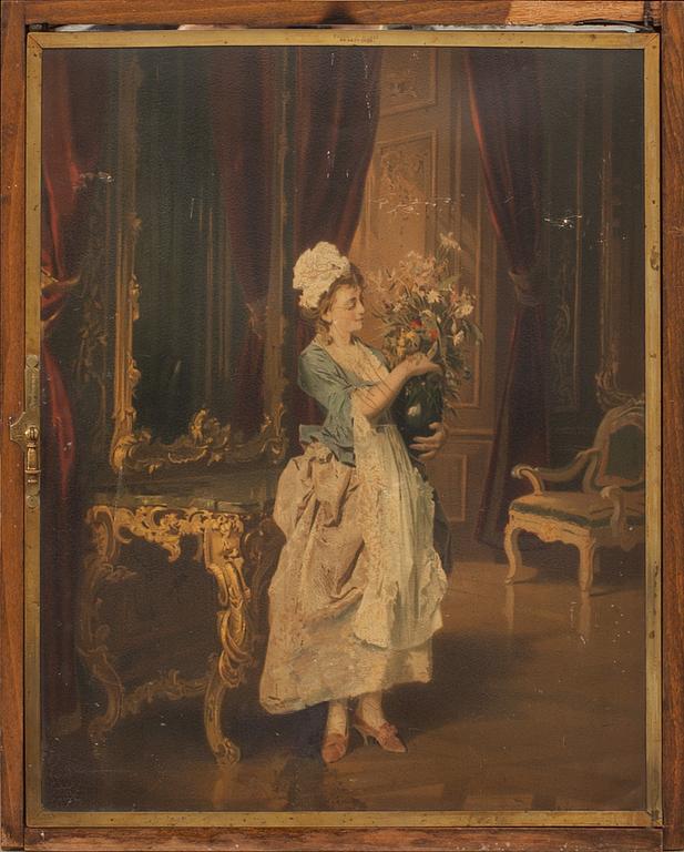 SPEGEL, 1800-talets andra hälft. Märkt; "BREVETE SDGD LB patented 1876".