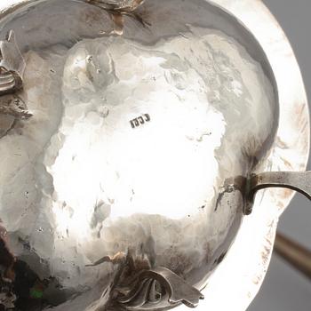 PARTI SILVER, 19 delar, mestadels Sverige, 1800- och 1900-tal, total vikt ca 700 g.