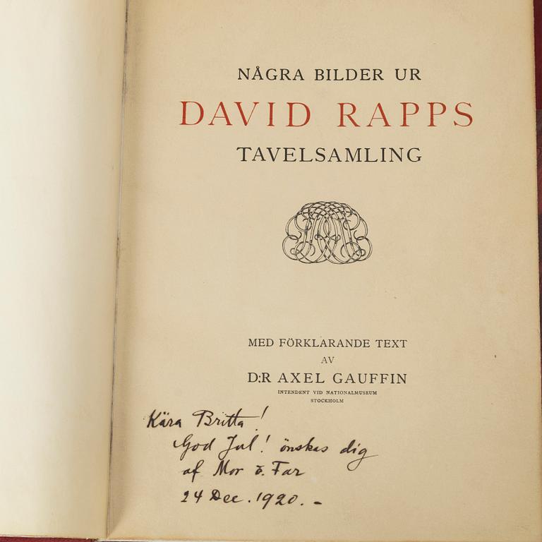 En samling konstböcker, 12 volymer, 1823-1969.