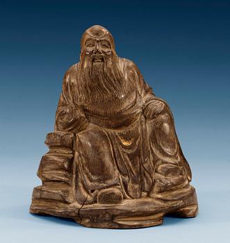 1318. A bambu figure of Sholau, presumably late Qing dynasty (1644-1912).