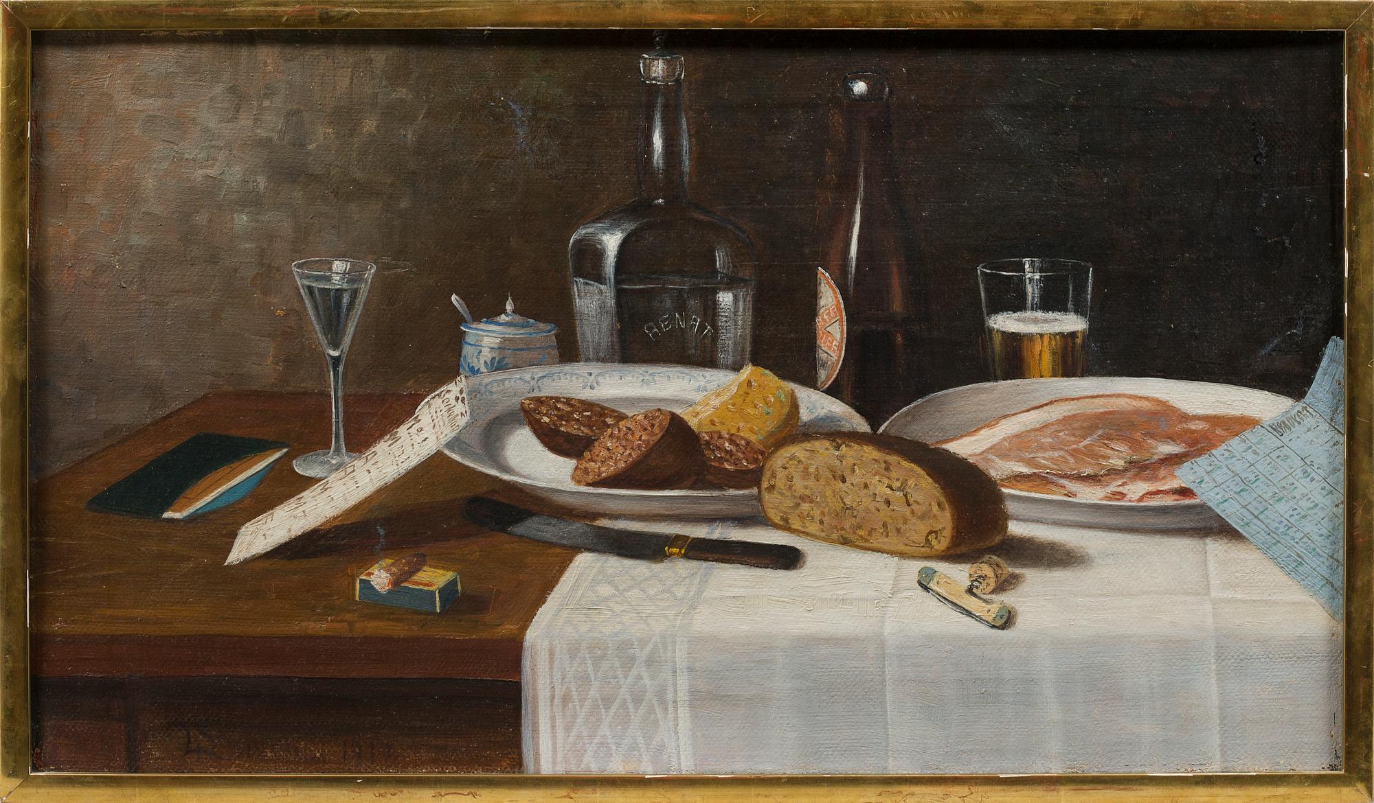 oil on canvas, signed and dated 1917.