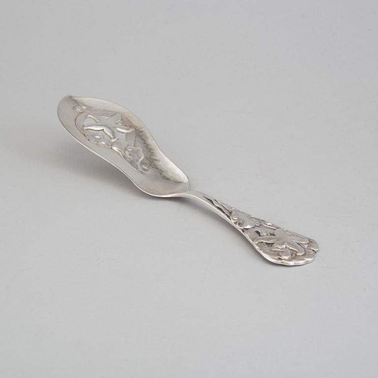 HC MATTHIASEN, fiskspade, silver, jugend, Nykøbing, Danmark 1919.