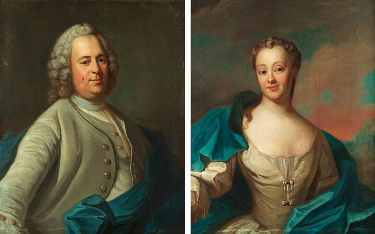 Per Krafft d.ä. Attributed to, "Paul Pijhlgardt" (1713-1775) and his wife "Regina Reimers" (1721-1773).