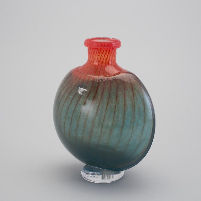 A glace vase, "Bon Bon" by Kjell Engman for Kosta Boda.