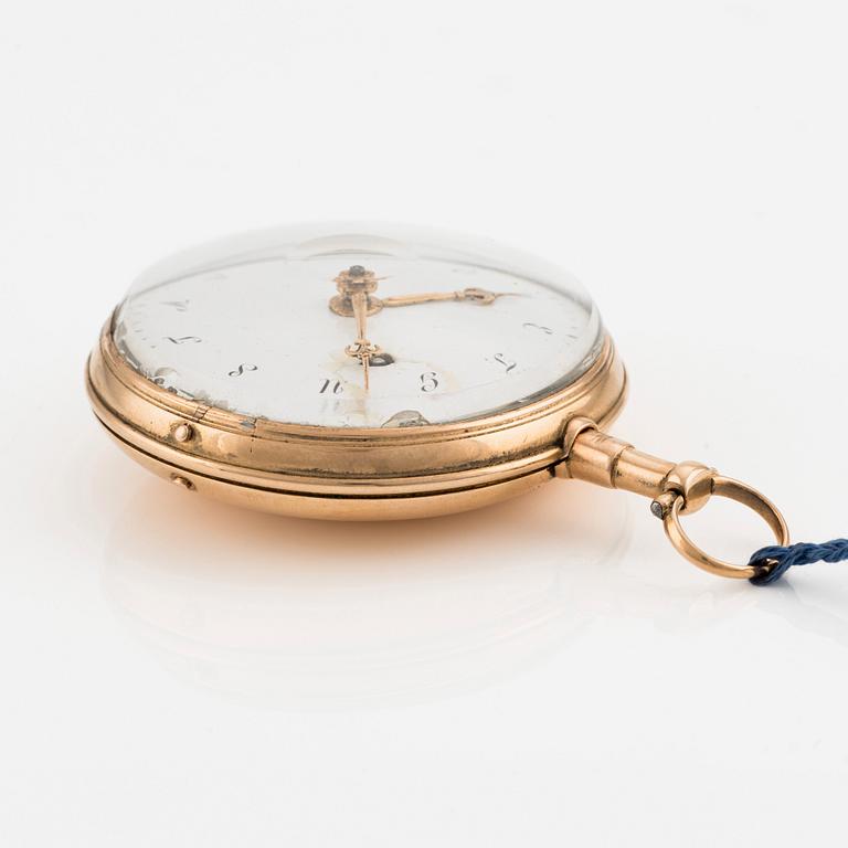 An 18k gold pocket watch by P. H. Beurling (watchmaker in Stockholm 1783-1806), 1788.